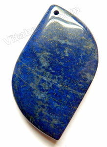 Lapis Lazuli Natural A  -  Smooth Fancy Leaf Shape Pendant