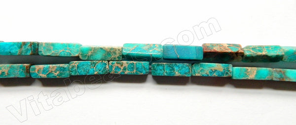 Deep Aqua Impression Jasper  -  Rectangle 16"