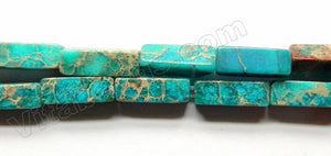 Deep Aqua Impression Jasper  -  Rectangle 16"