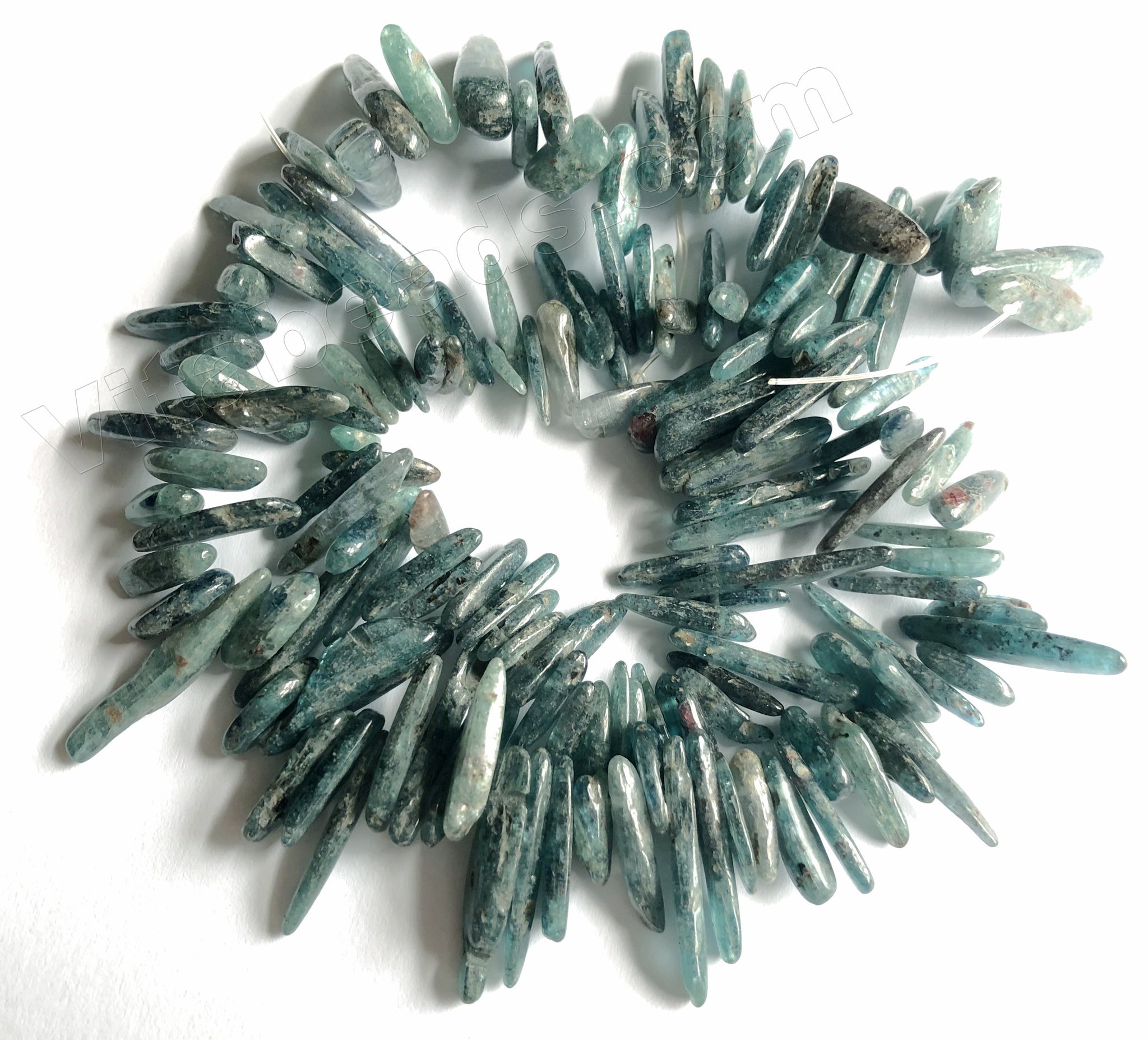 Deep Blue Green Kyanite  -  Long Sticks 16"