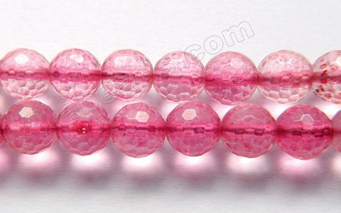 Explosion Crystal Natural - Dyed Fuchsia - Faceted Round