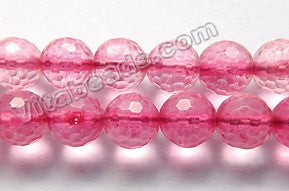 Explosion Crystal Natural - Dyed Fuchsia - Faceted Round