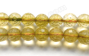 Explosion Crystal Natural - Lemon - Faceted Round