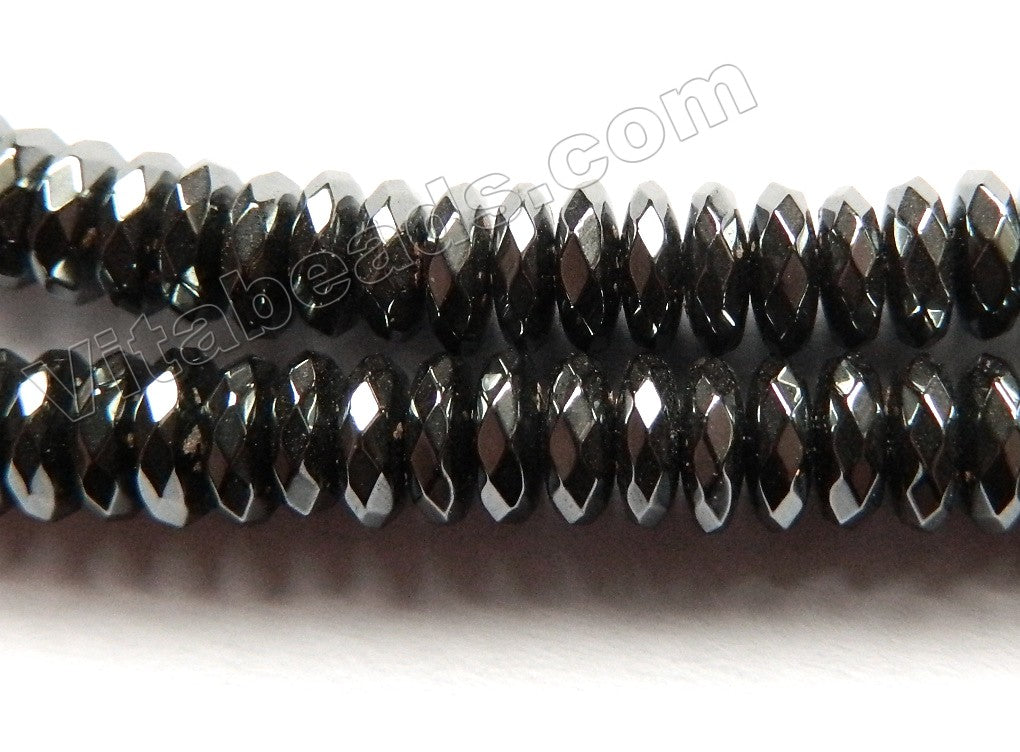 Hematite  -  Faceted Saucers  16"
