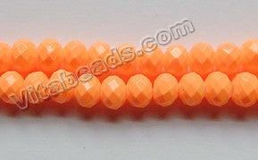 Yellow Orange Quartz  -  Faceted Rondel  16"