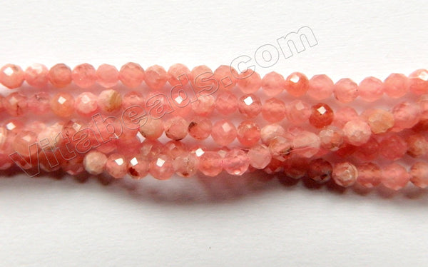 Pink Rhodochrosite Natural AAA  -  Small Faceted Round  16"