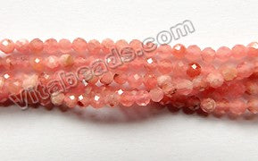 Pink Rhodochrosite Natural AAA  -  Small Faceted Round  16"