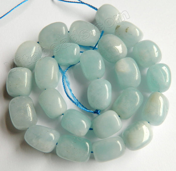 Aquamarine Natural  -  Smooth Tumble  16"