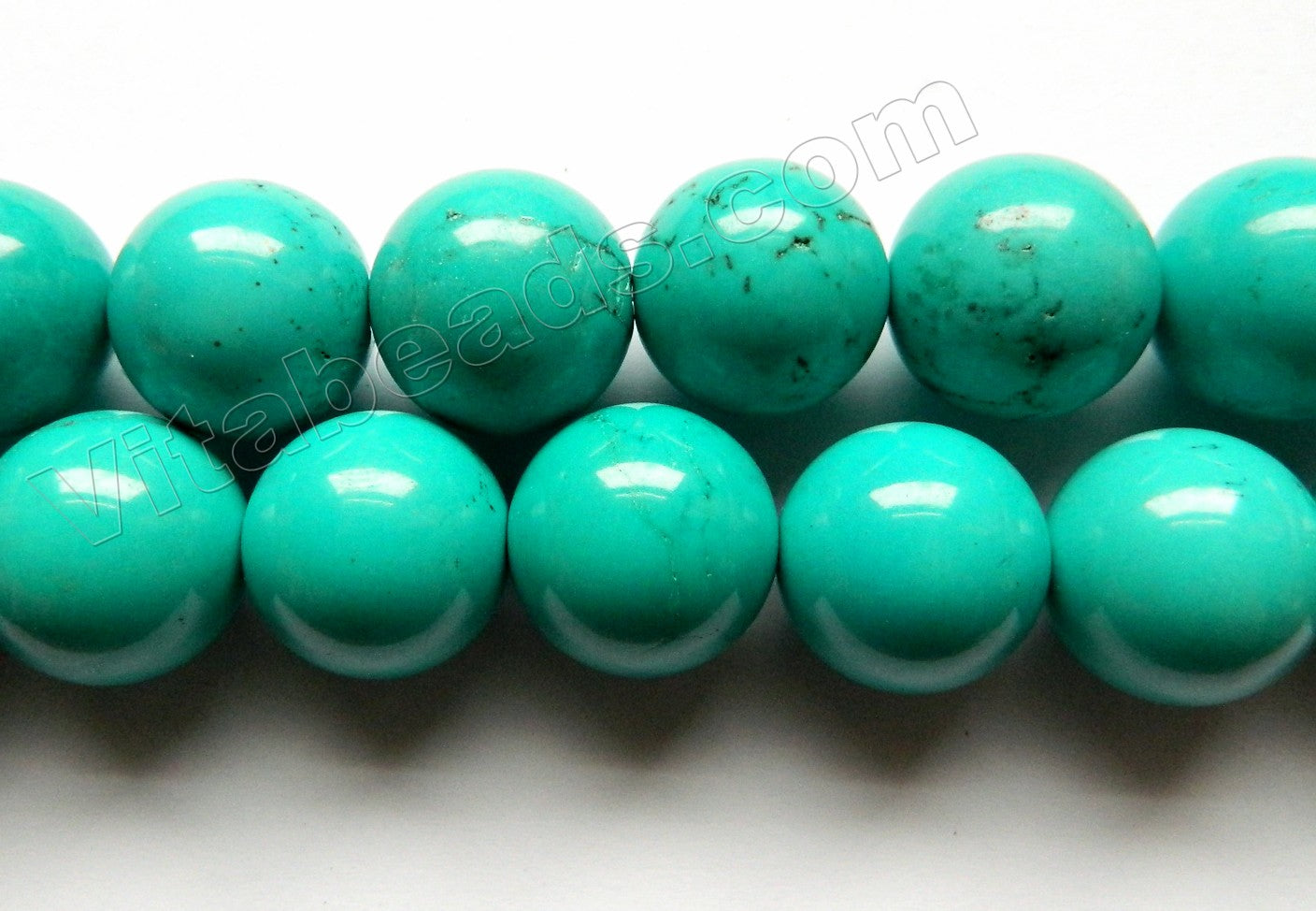 Dark Blue Green Chinese Turquoise A (Natural)  -  Big Smooth Round  16"