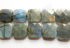 Labradorite AAA  -  Faceted Squares 16"