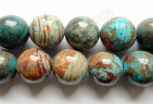 Aqua Stripe Jasper  -  Big Smooth Round  16"