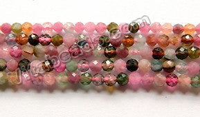 Tourmaline Natural AAA  -  Small Faceted Round  15"