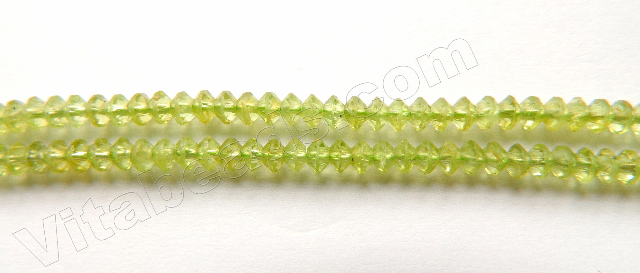 Peridot Natural AAA  -  Small Faceted Saucer 15"