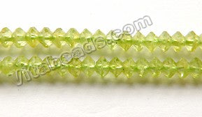 Peridot Natural AAA  -  Small Faceted Saucer 15"