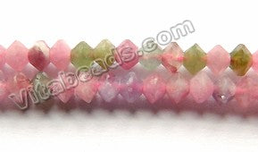 Mixed Pink Tourmaline Natural AAA  -  Small Faceted Saucer  15"