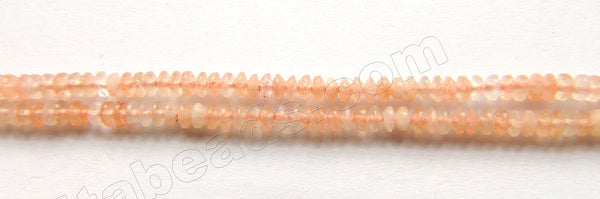Pink Sunstone Natural A  -  Small Faceted Saucer  15"