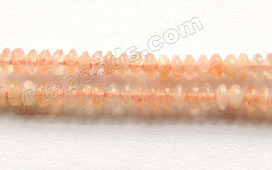 Pink Sunstone Natural A  -  Small Faceted Saucer  15"