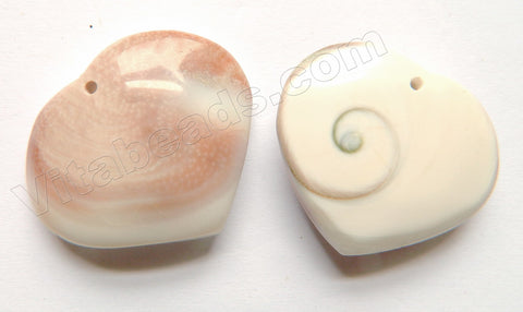 Light Lavender (Brown) - MOP Pearl Shell  Heart Pendant