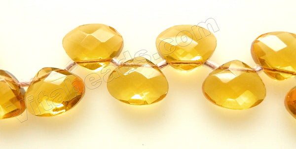 Citrine Crystal - Faceted Flat Briolette 6"