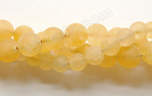 Frosted Citrine Natural  -  Smooth Round  15"