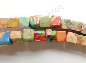 Rainbow Impression Jasper  -  Small Cubes  15"
