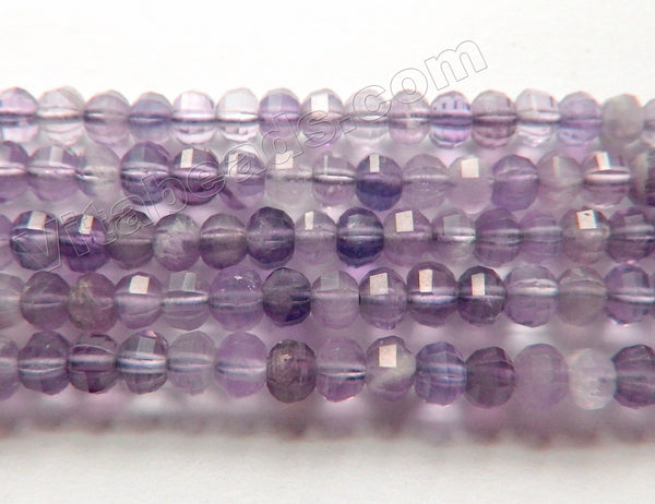 Mixed Amethyst Natural AA  -  Small Faceted Lantern Beads 15.5"