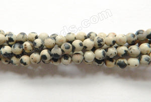 Frosted Dalmatian Jasper  -  Small Smooth Round  16"
