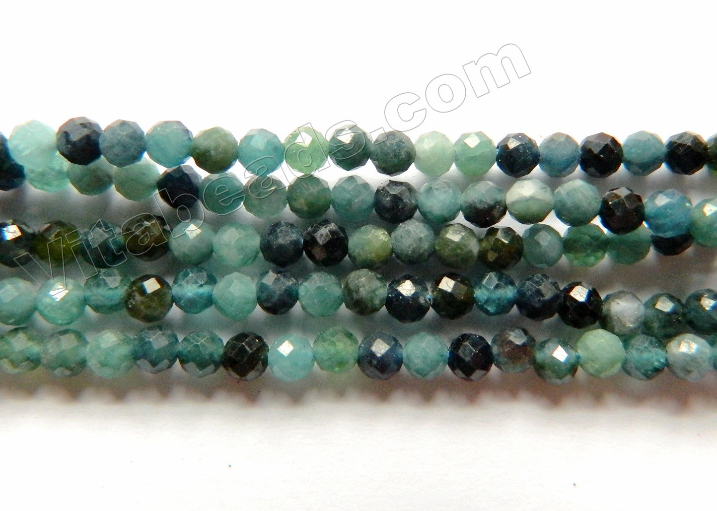 Blue Tourmaline Natural AAA  -  Small Faceted Round  15.5"