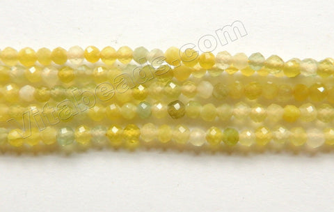 Lemon Chrysophase Natural A  -  Small Faceted Round  15"
