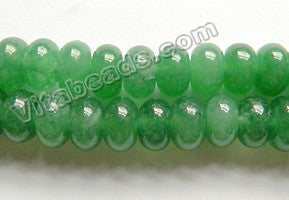 Bright Green Aventurine Jade  -  Smooth Rondel  15"