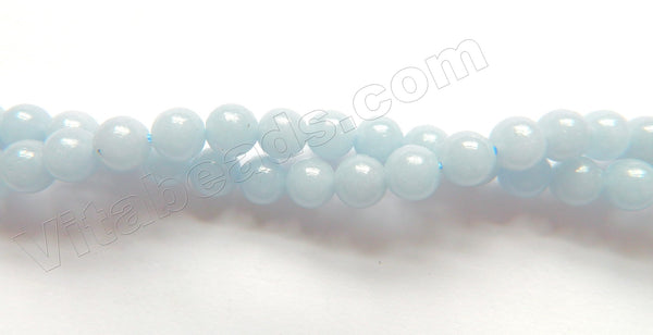 Angelite Natural AAA  -  Smooth Round Beads  15"