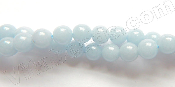 Angelite Natural AAA  -  Smooth Round Beads  15"