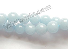 Angelite Natural AAA  -  Smooth Round Beads  15"