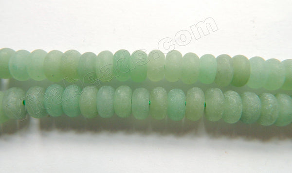 Frosted Green Aventurine  -  Smooth Rondel  15"