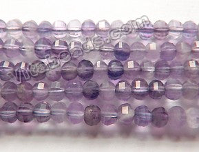 Mixed Amethyst Natural AA  -  Small Faceted Lantern Beads 15.5"