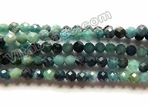 Blue Tourmaline Natural AAA  -  Small Faceted Round  15.5"