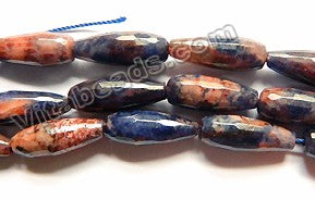 Orange Sodalite Natural A  -  Small Faceted Long Drops  16"