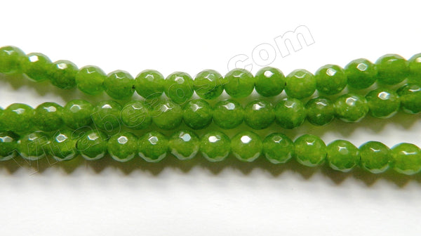 Bright BC Green Jade  -  Faceted Round
