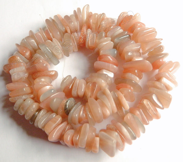Pink Moonstone Natural A  -  Center Drilled Slices  16"