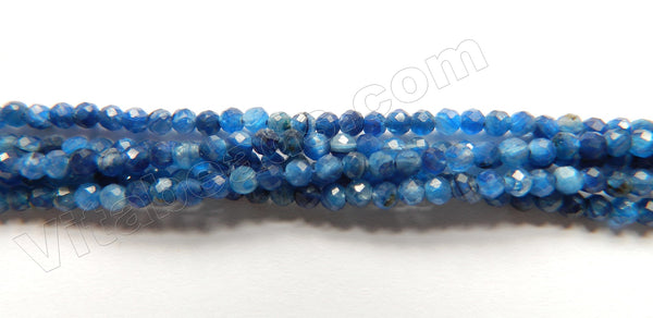 Deep Blue Kyanite Natural AAA  -  Small Faceted Round 15"