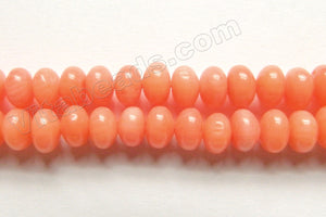 Light Yellow Peach Bamboo Coral  -  Smooth Rondels