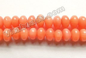 Light Yellow Peach Bamboo Coral  -  Smooth Rondels