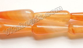 Light Natural Carnelian Agate  -  Smooth Long Drops  16"