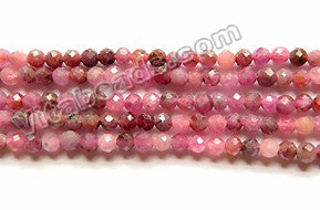 Mixed Ruby Natural A  -  Small Faceted Round  15"