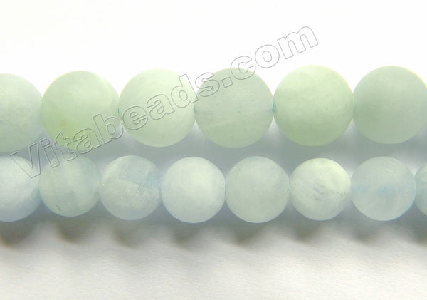 Matte Light Aquamarine Natural  -  Smooth Round 15"