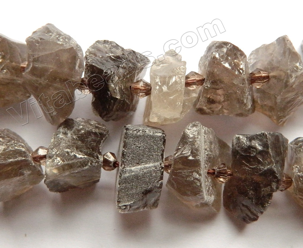 Raw Smoky Topaz Natural - Center Drilled Rough Nugget w/ Spacer 15 –  VitabeadsNY