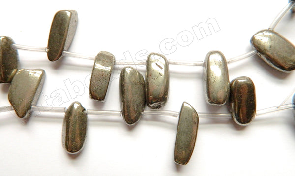 Pyrite AA  -  Smooth Free Form Tooth 16"