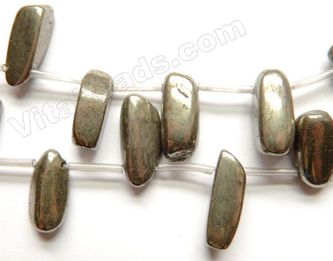 Pyrite AA  -  Smooth Free Form Tooth 16"