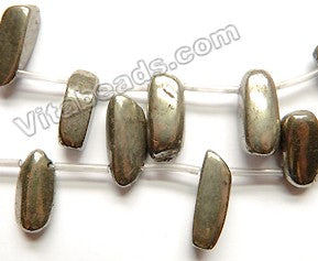 Pyrite AA  -  Smooth Free Form Tooth 16"