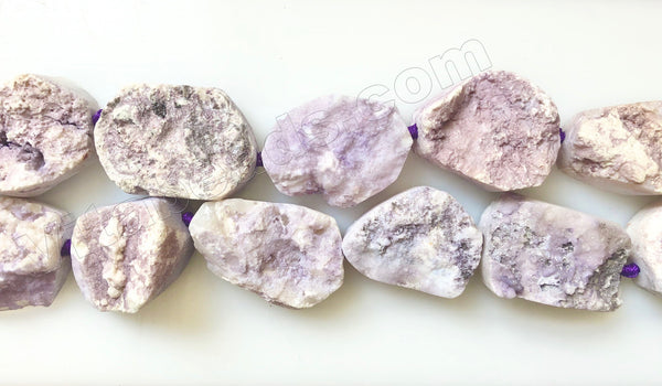 Frosted Purple Druzy Agate  -  Rough Nuggets  16"